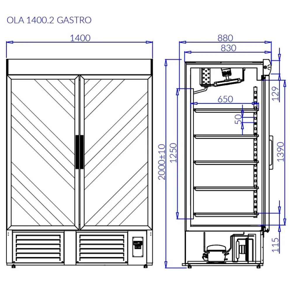 Šaldytuvas OLA2 GASTRO Šaldytuvas OLA2 GASTRO