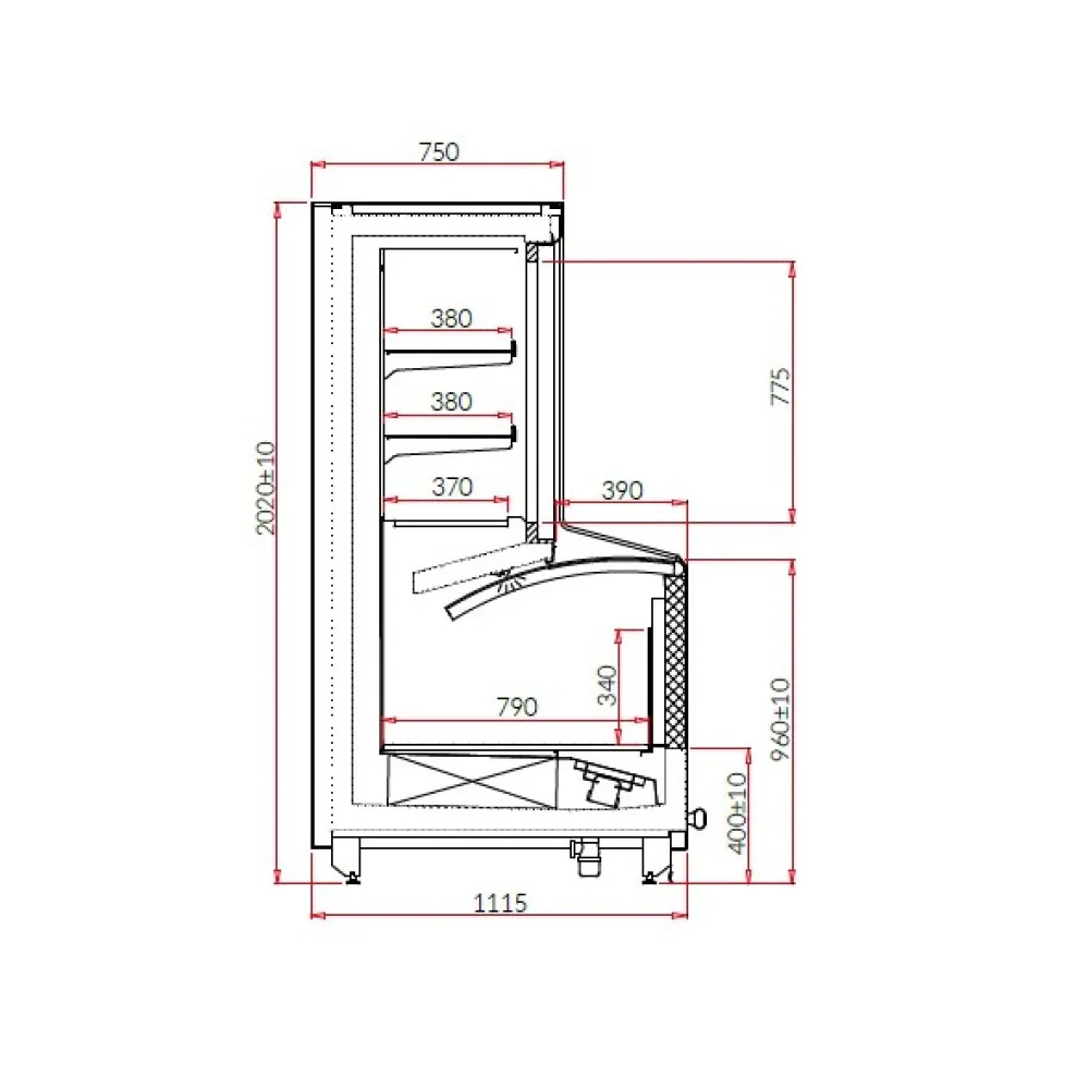 Холодильная витрина LEVEL L 2.50 REMOTE