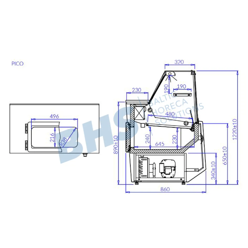 Vitrine froide PICO 1.22