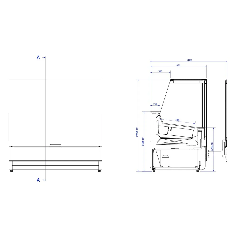 Vitrine réfrigérée INNOVA ICE 1400 mm