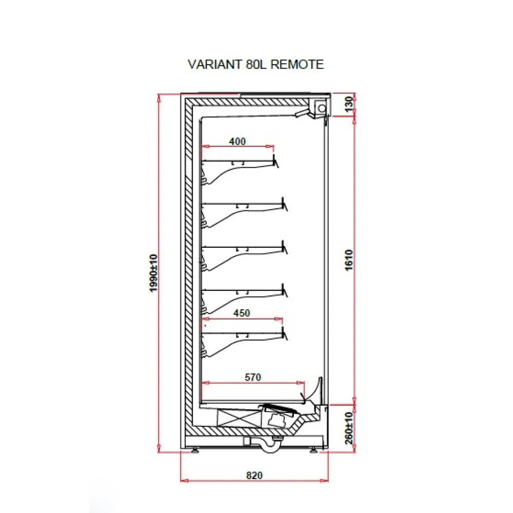 VARIANT 1.25 80L REMOTE Šaldymo vitrina