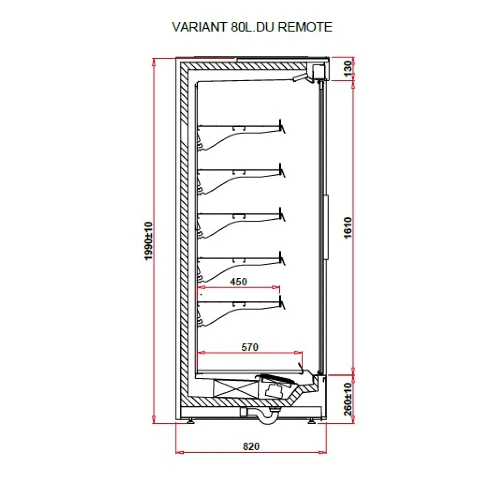 VARIANT 1.25 80L REMOTE Šaldymo vitrina