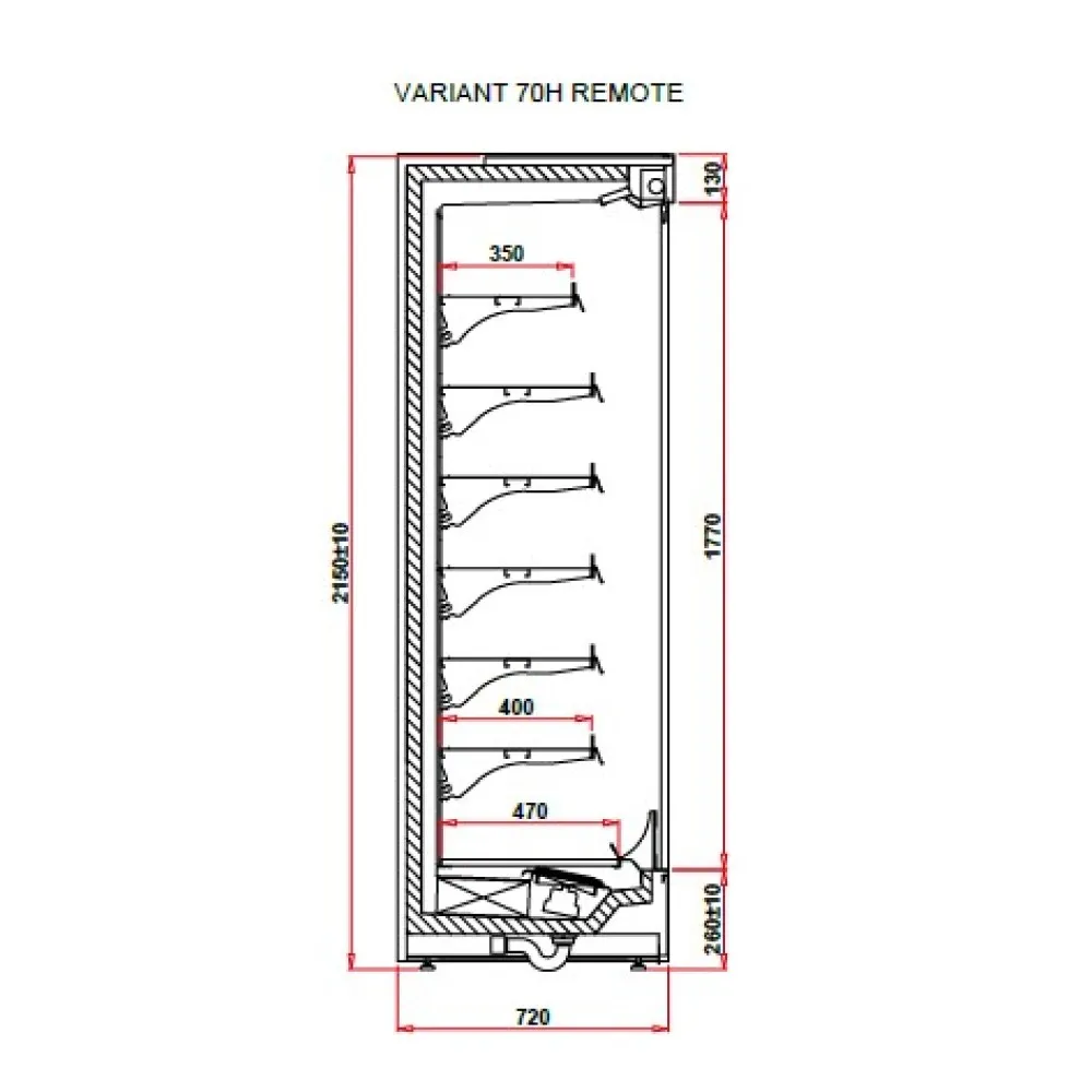 Vitrine réfrigérée VARIANT 1.0 70H REMOTE