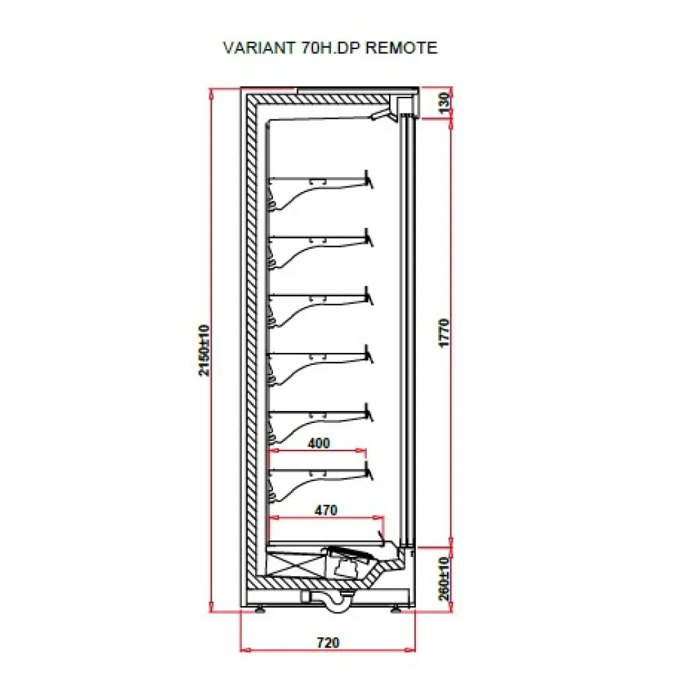 Vitrine réfrigérée VARIANT 1.0 70H REMOTE
