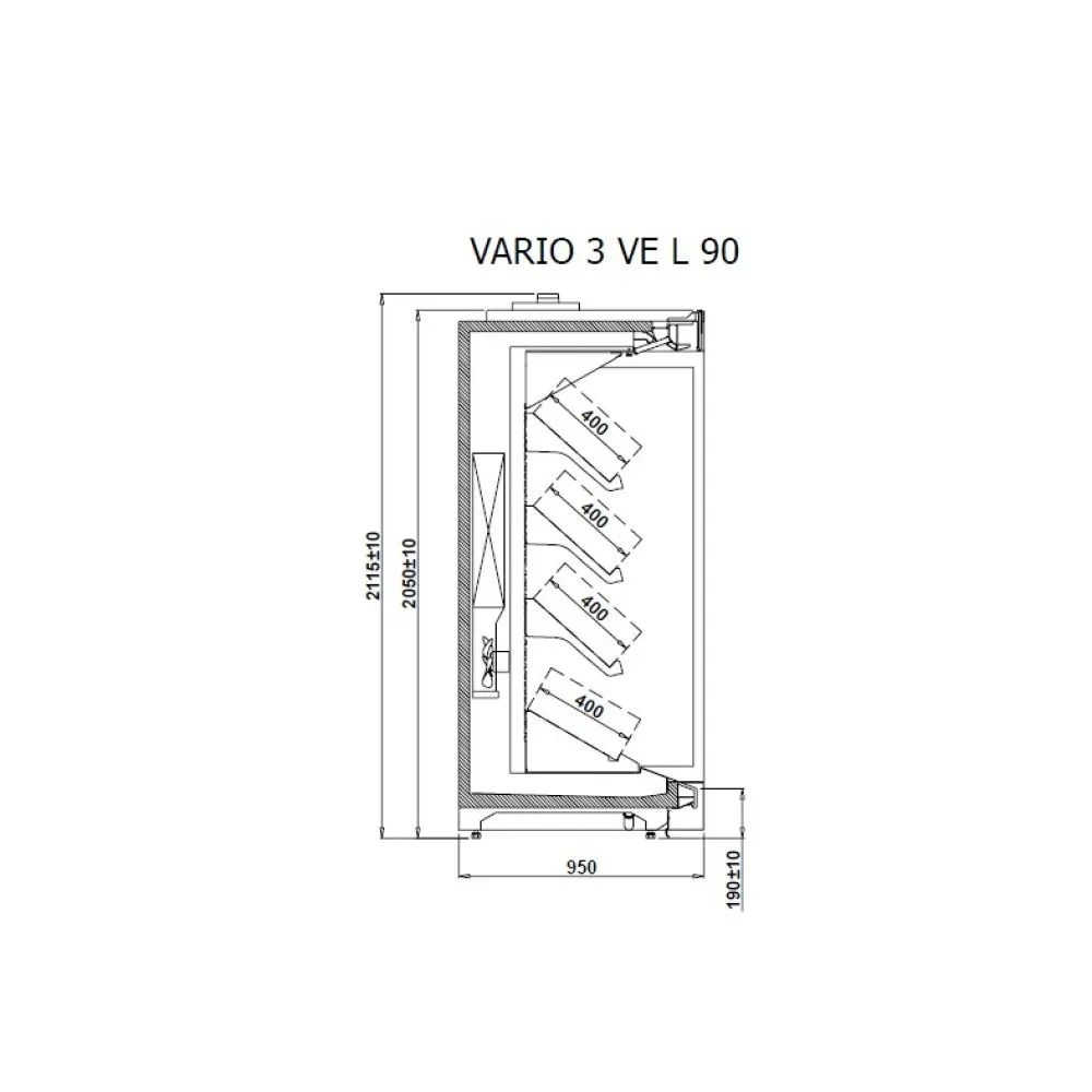 Vitrine de Vente VARIO 3 VE 90L SANS FIL