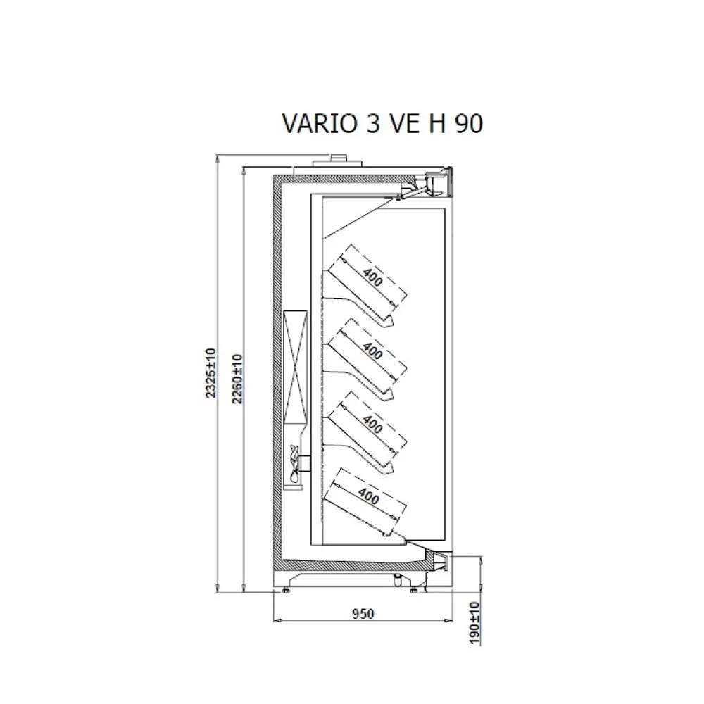 Vitrīna VARIO 3 VE 2.50 90H REMOTE