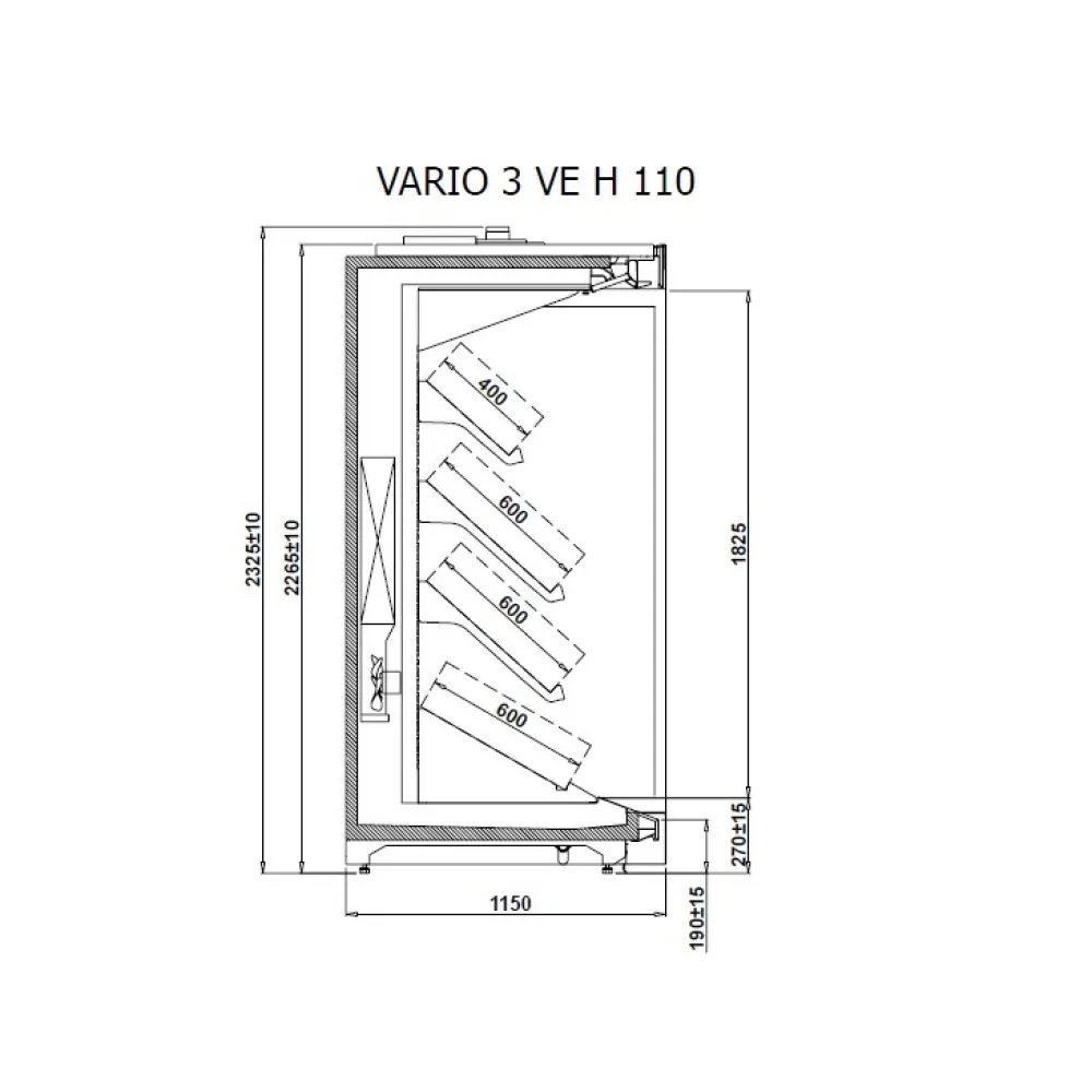 Vitrine VARIO 3 VE 110H REMOTE - Réfrigération Efficace