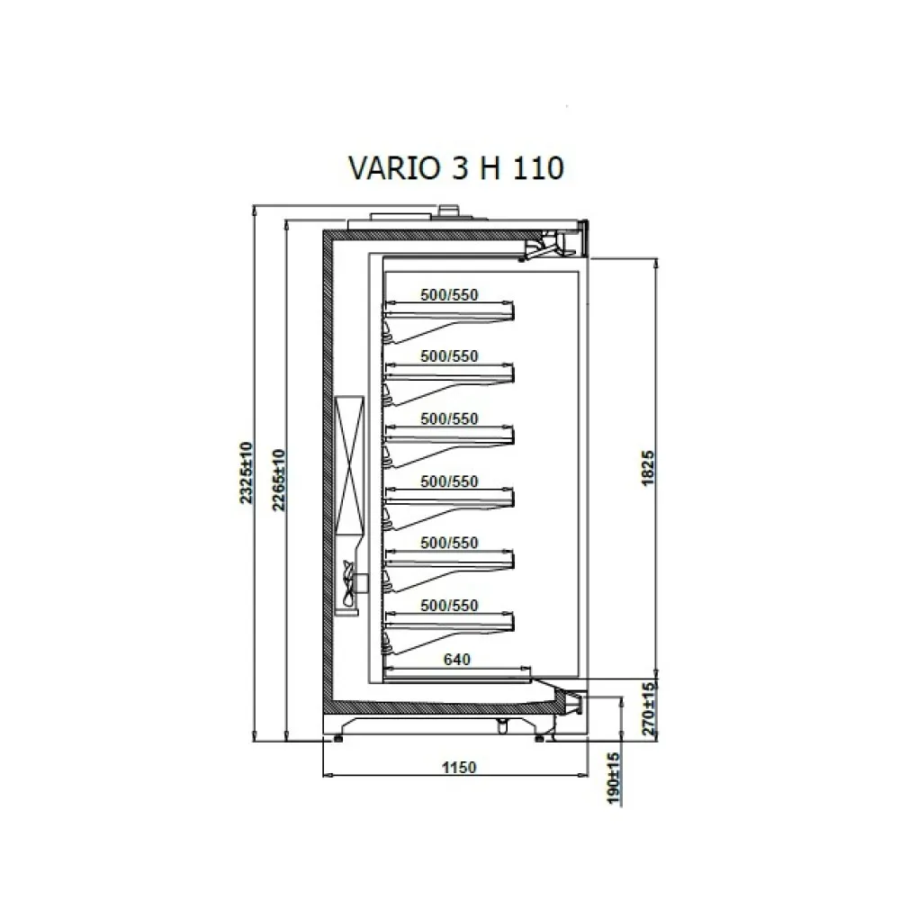 Современная холодная витрина VARIO 3