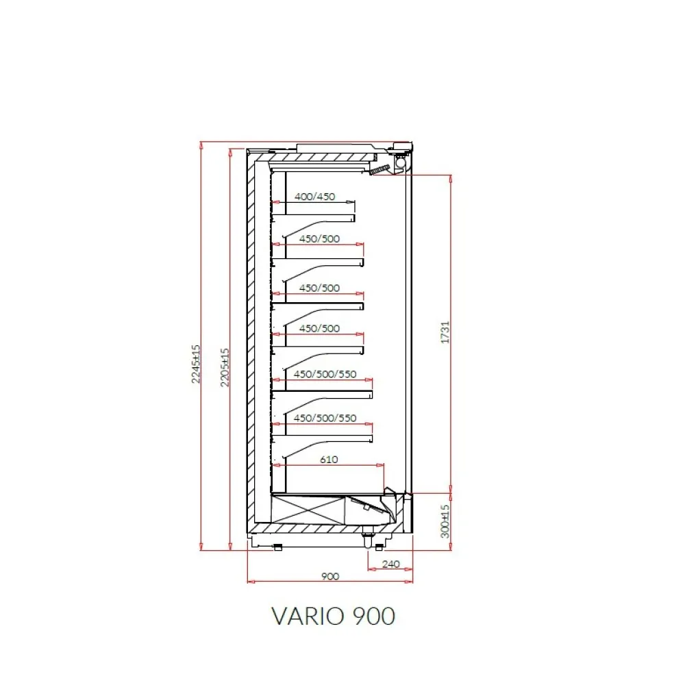 VARIO 90H REMOTE - Külm Näituskapid VARIO 90H REMOTE - Külm Näituskapid