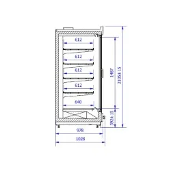 Display freezer VARIO M-L 1564mm REMOTE
