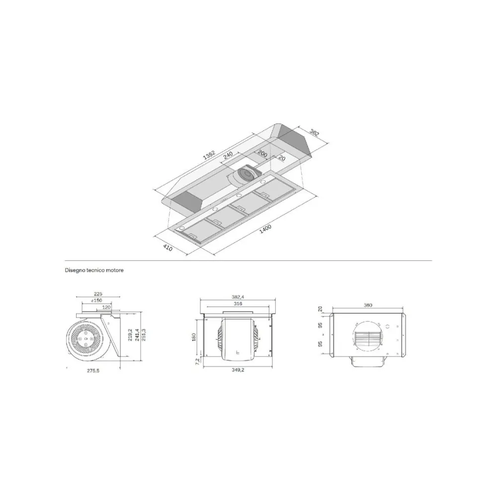 IAG150 Smart Built-In Ventilation Hood