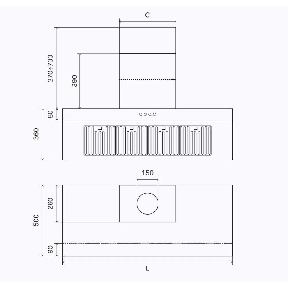 ILVE 100 cm Profesionalios viryklės sistema