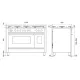 Ilve Professional Plus 120 cm viryklė su dviem orkaitėmis