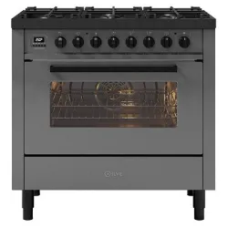 Plīts ar cepeškrāsni Pro Line 90 cm L09-GRD/L09-MGD 6 degļi
