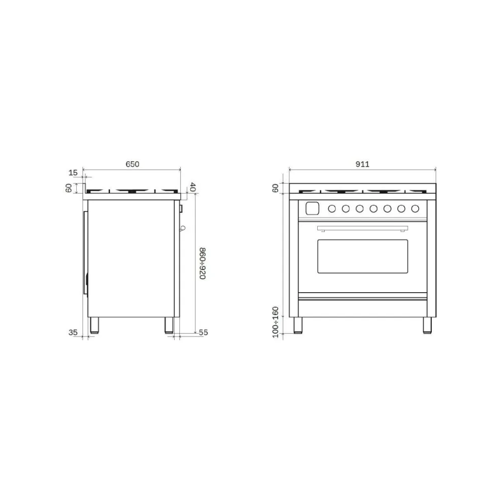 Плита Ilve P36W 90 см с индукцией