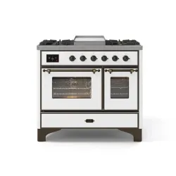 Ilve Majestic Milano MD10FDNE3 100cm 4 degli ar dubulto cepšanas augšdaļu