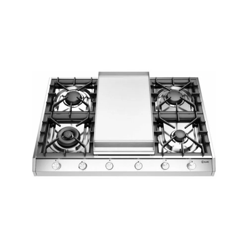 Plaque de cuisson à gaz HCP965FD en inox
