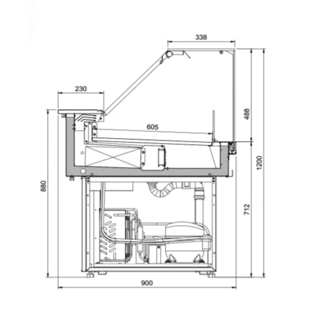 Capri C-1 90/NE Horizontal Cooler