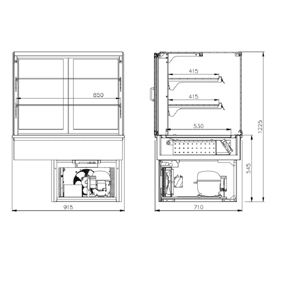 Chic Cold Food Display Unit
