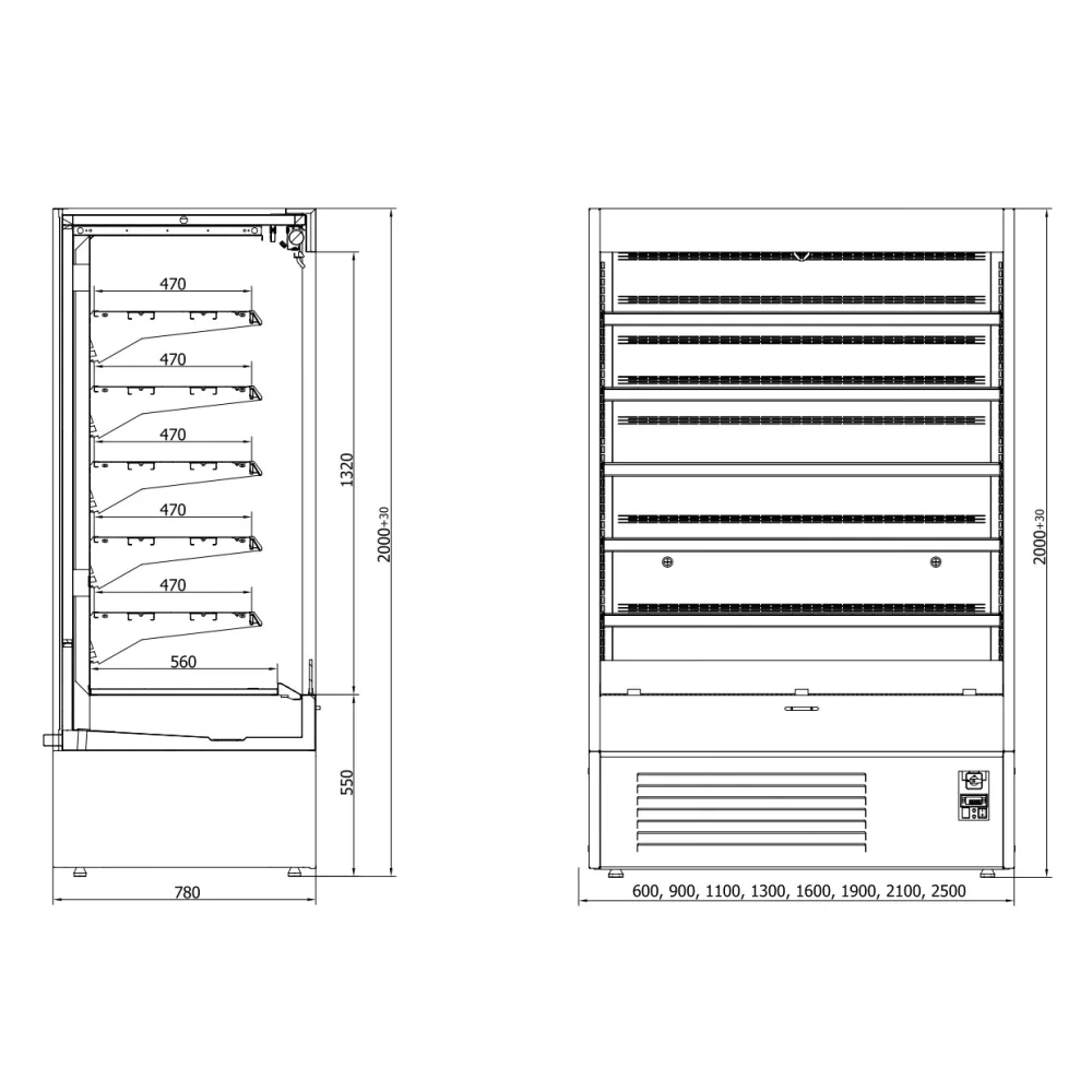 VARNA 160/80 Display Cabinet
