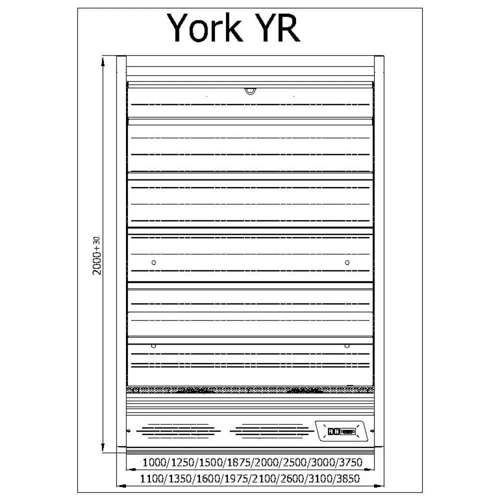 YORK 100/70 Premium Display Case