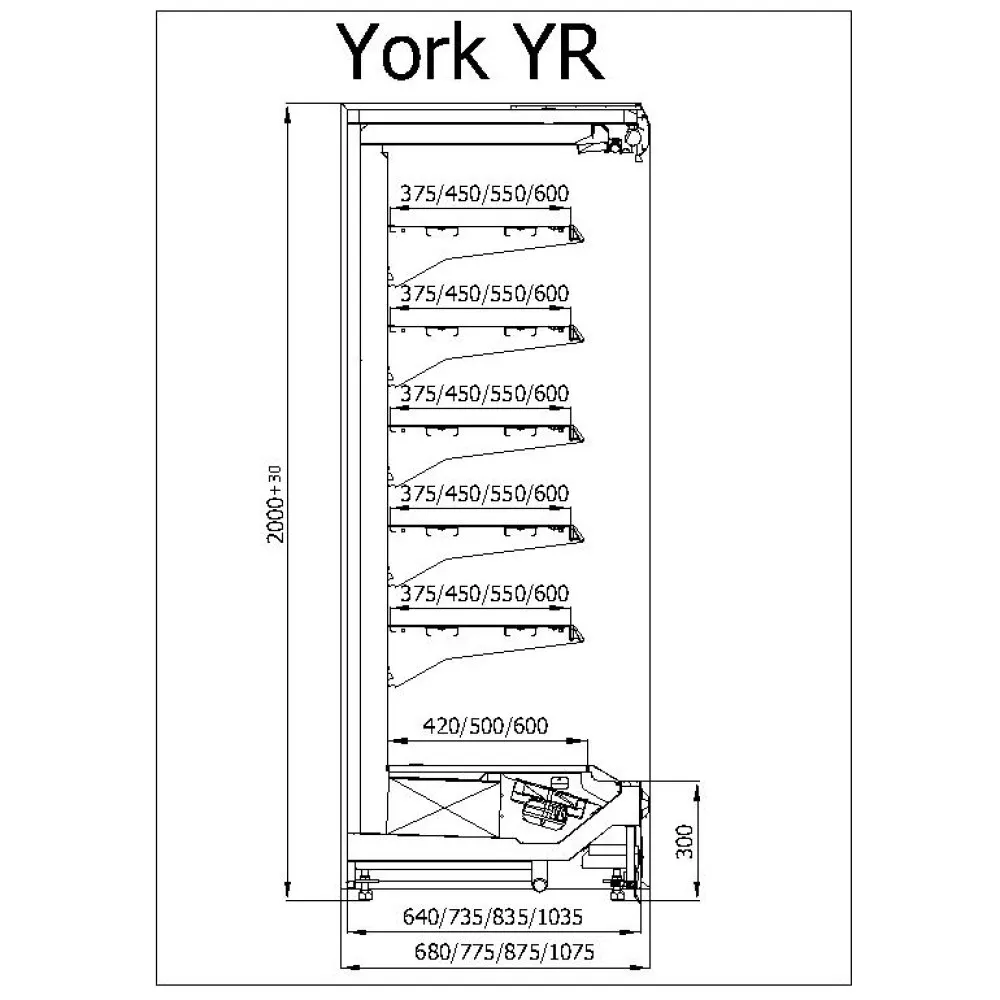 YORK 100/70 Premium Display Case