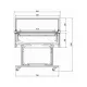 Elegant Confectionery Showcase Velvet 1345 mm