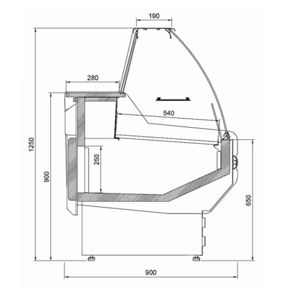MODENA 90 Meat Display Cooler - 1580mm