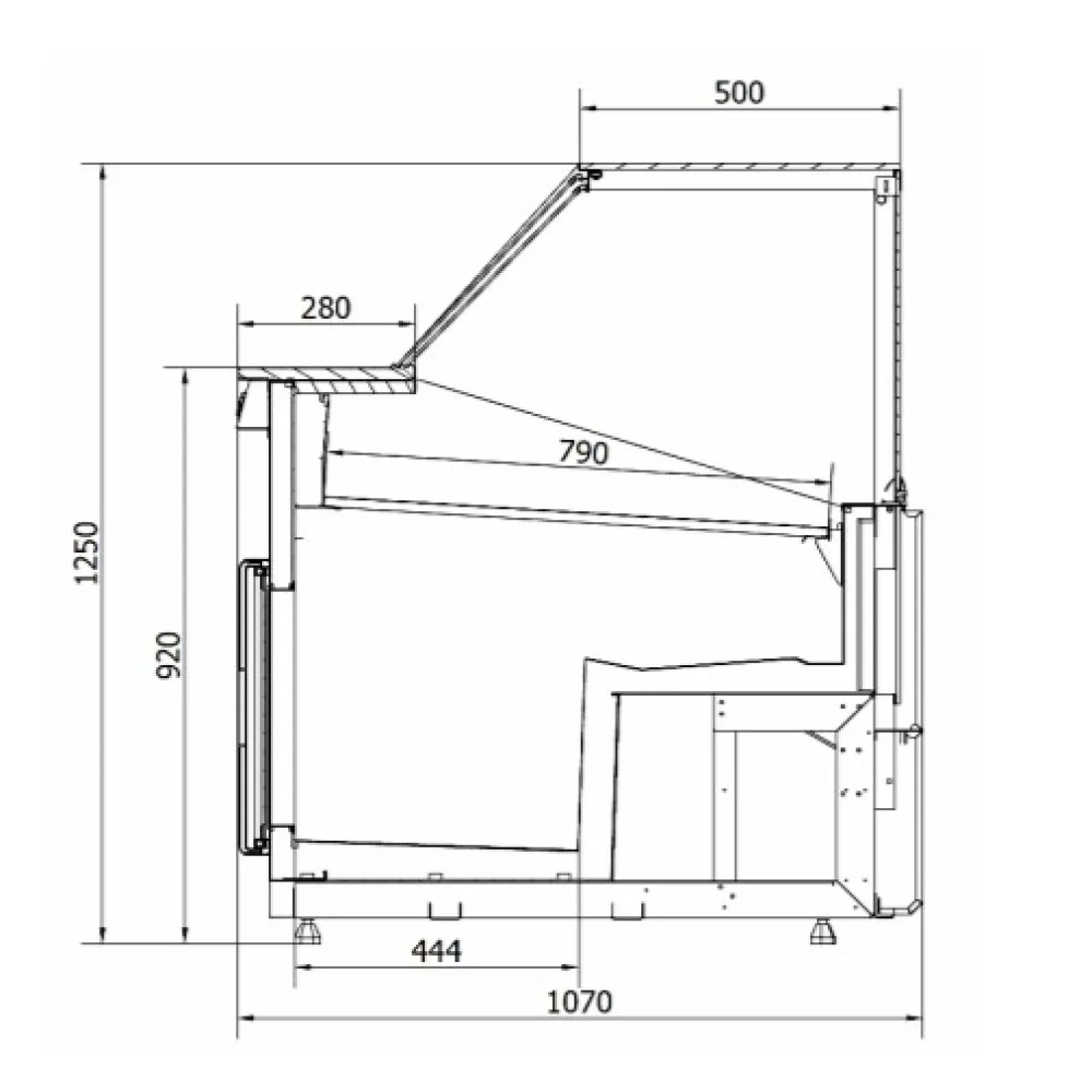 SEVILLA 1330 mm Meat Display Case