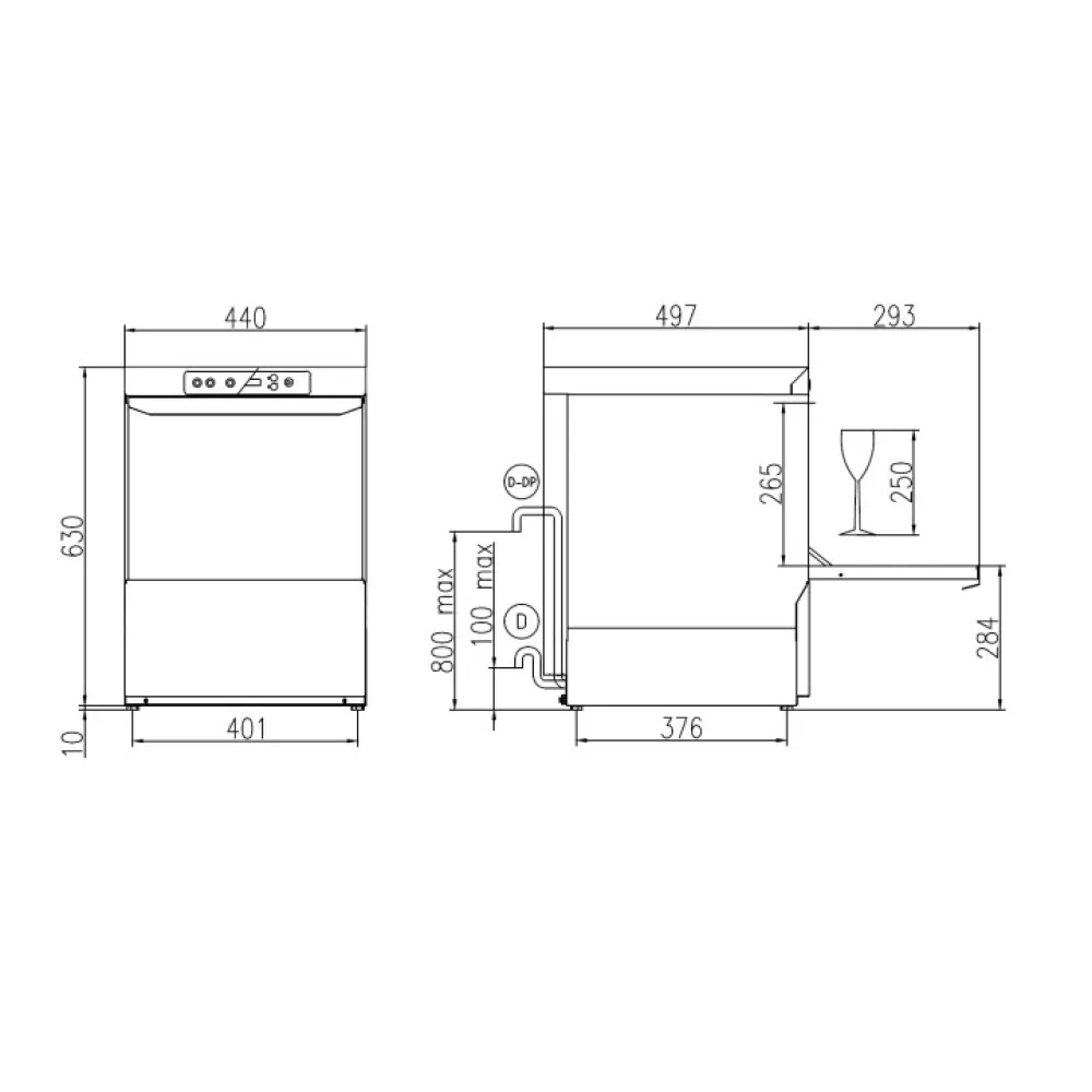 Commercial Glass Washer FK 35 E
