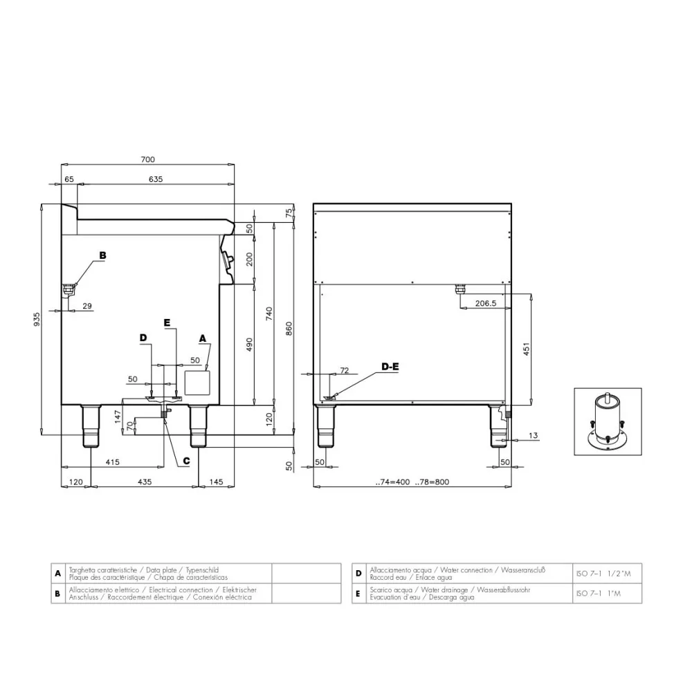 Bain-Marie Électrique BM-78ETX pour Cuisine Marine
