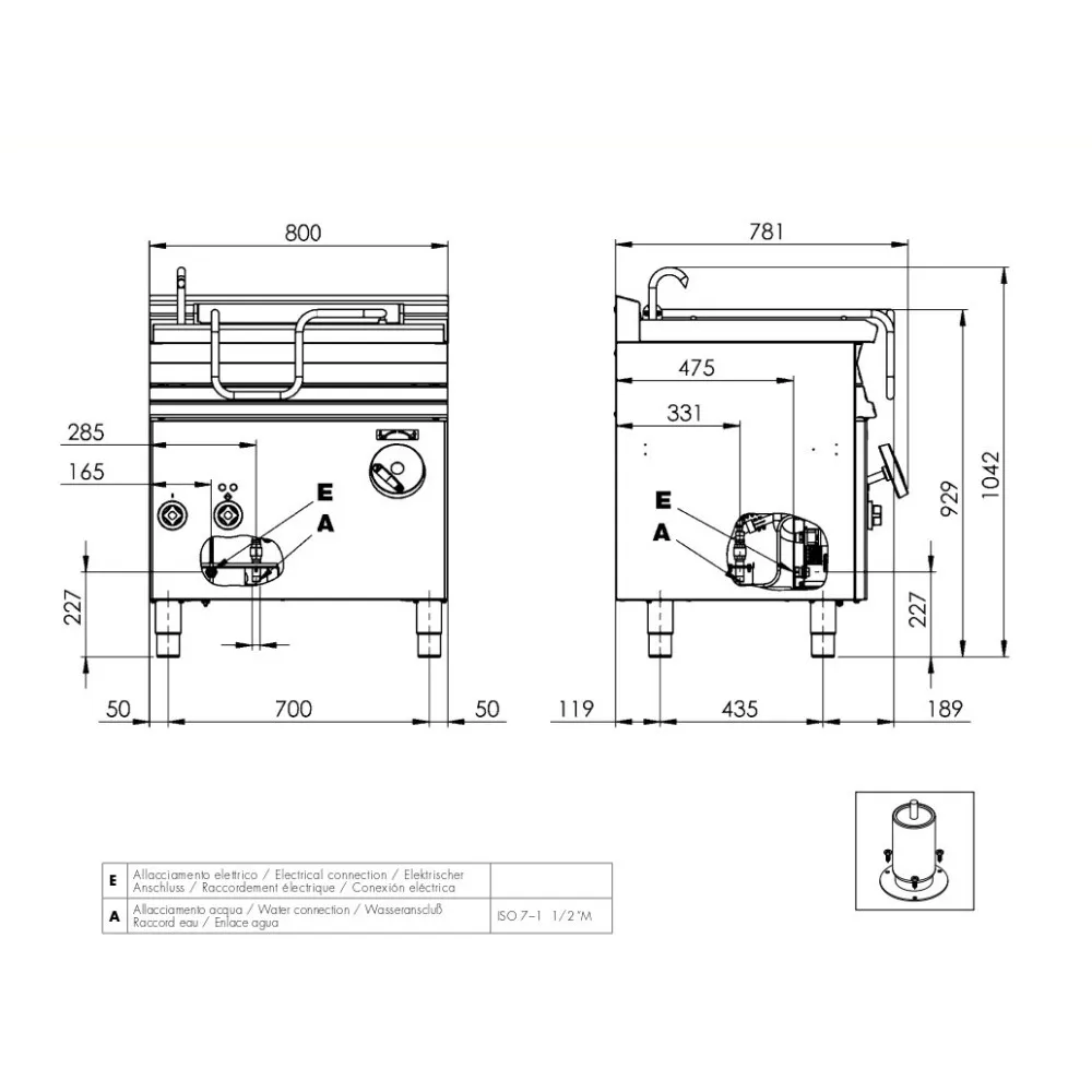 Heavy-Duty 50L Tilting Braising Pan