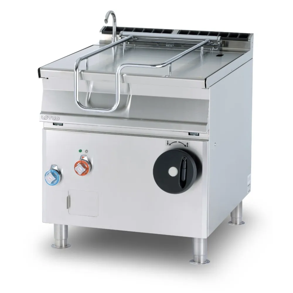 Heavy-Duty 80L Braising Pan with Manual Tilt Function