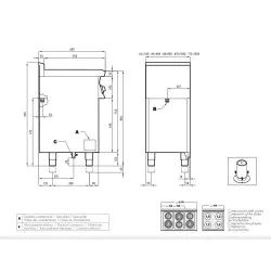 Electric stove with oven for ships CF4-68ETX