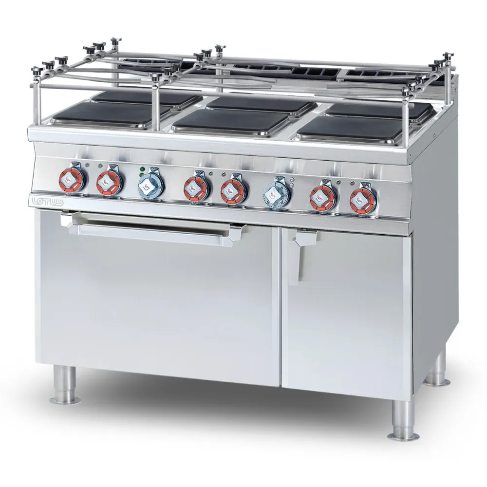 Heavy-Duty Electric Stove with Integrated Oven