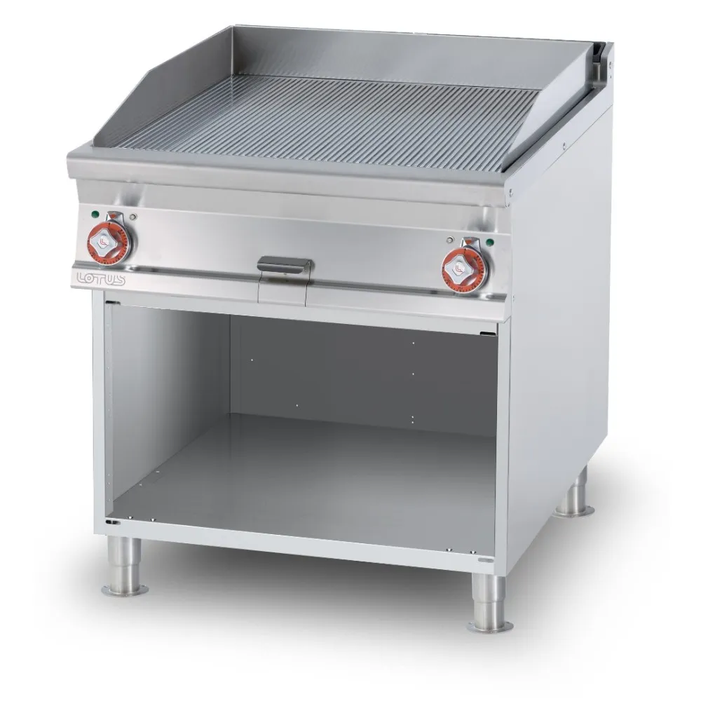 Premium Electric Fry-top with Open Storage Cabinet