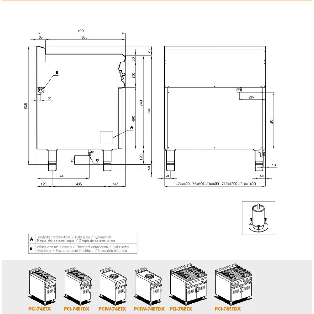 Indukcinė kaitlentė PCI-78ETDX - Vokiečių technologija