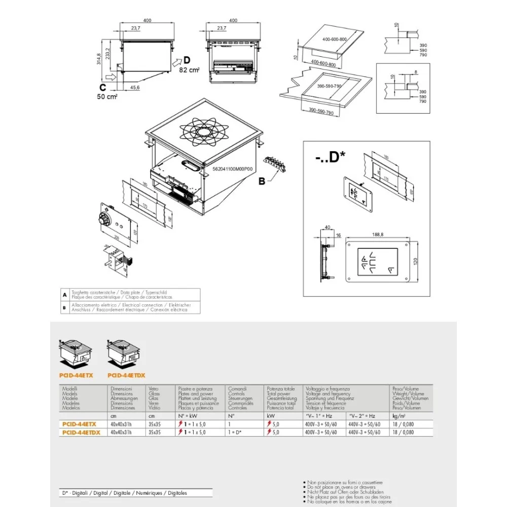 Maritime Induction Cooking Top PCID-44ETDX