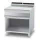 Comptoir de cuisine en inox PV-78X avec armoire ouverte