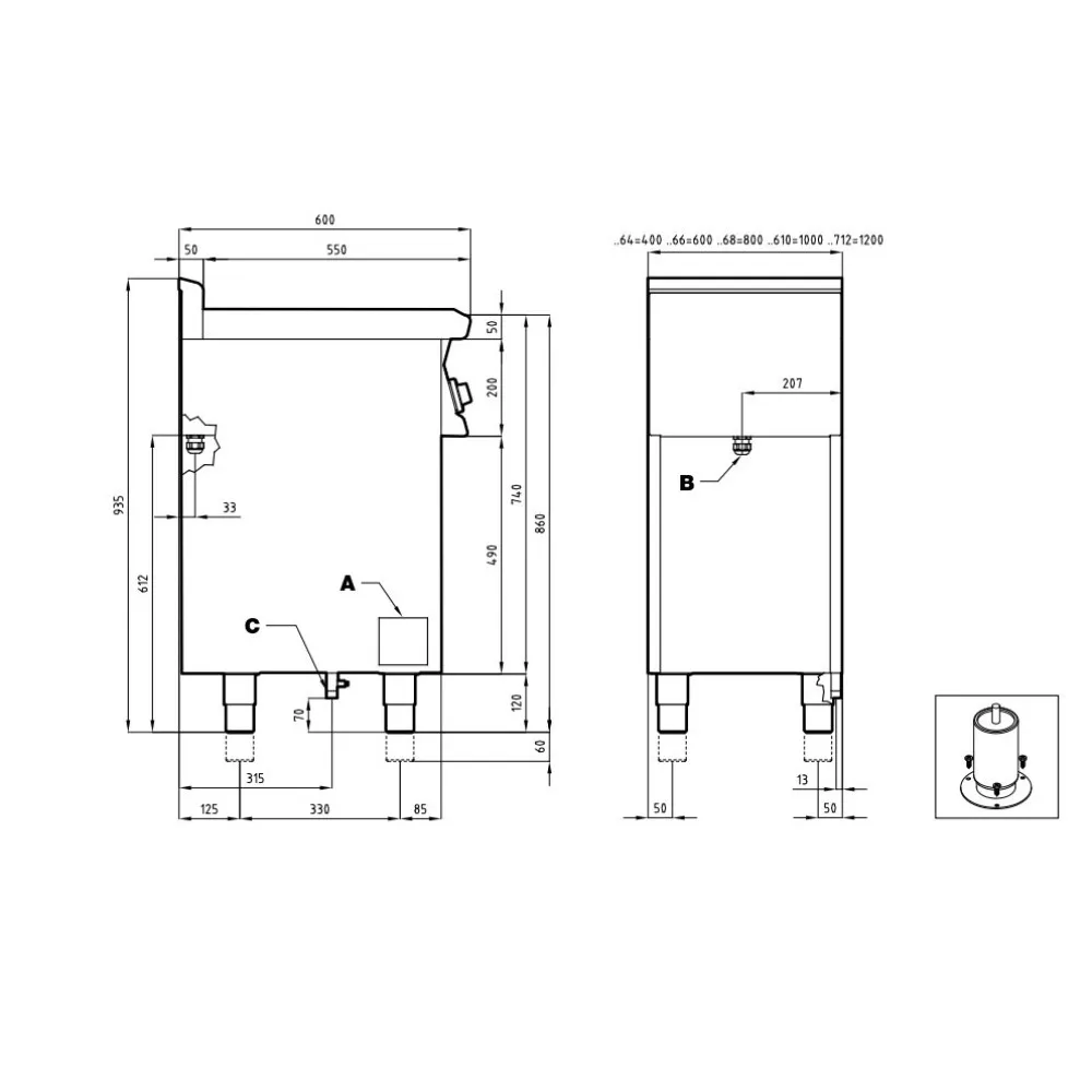 Friteuse Maritime F13-64ETX