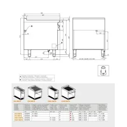 Electric grill on open cabinet  CWK-98ET