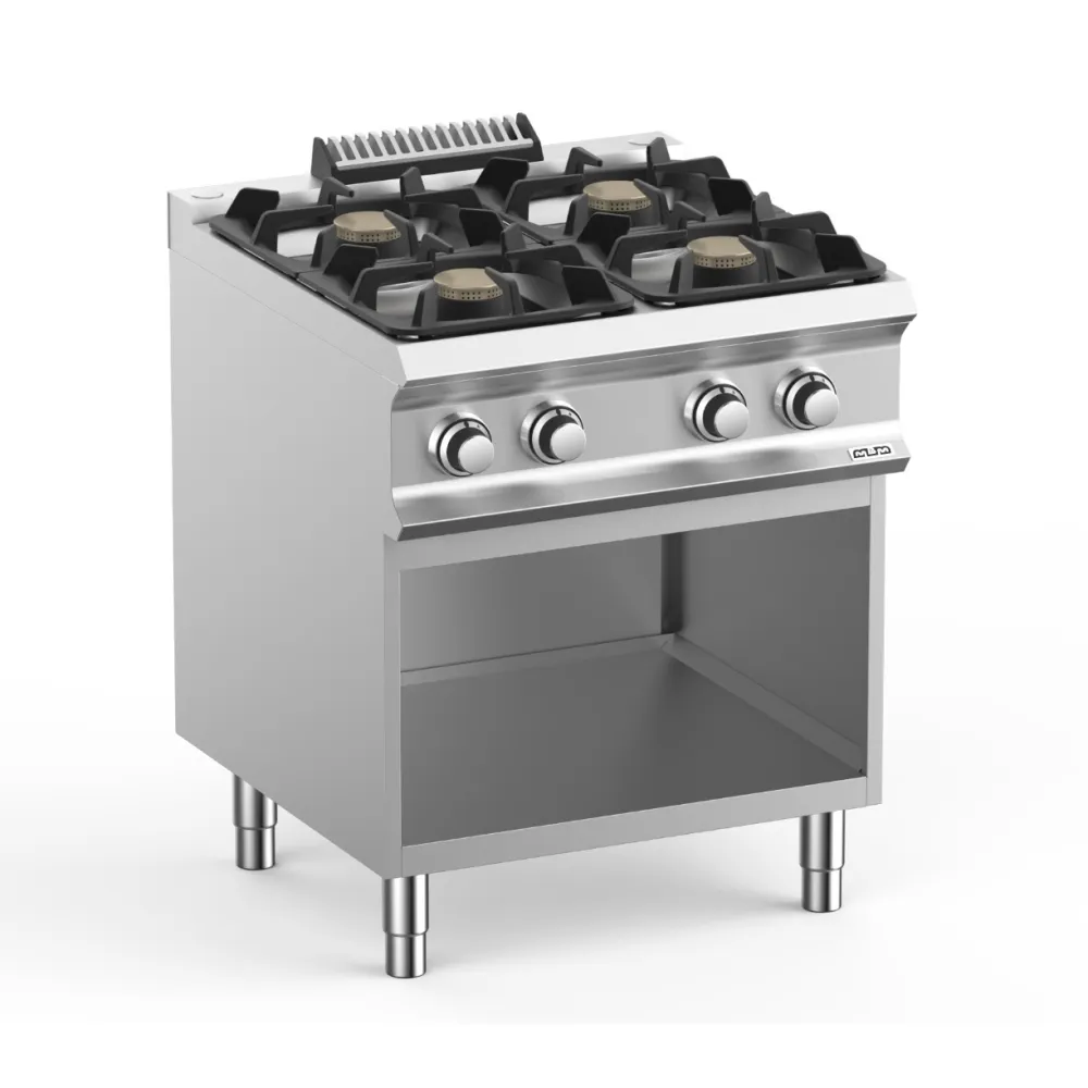 Cuisinière à gaz 4 brûleurs sur châssis ouvert DOMINA PRO 700 Cuisinière à gaz 4 brûleurs sur châssis ouvert DOMINA PRO 700