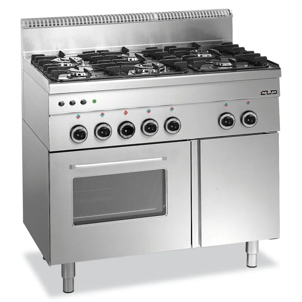 Gāzes plīts ar cepeškrāsni un grilu 19.5+1.8 kW
