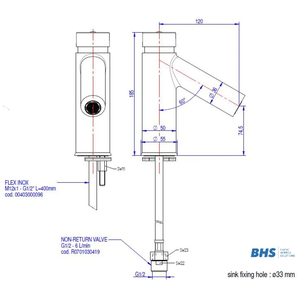 Inovatyvus automatinis maišytuvas A001P