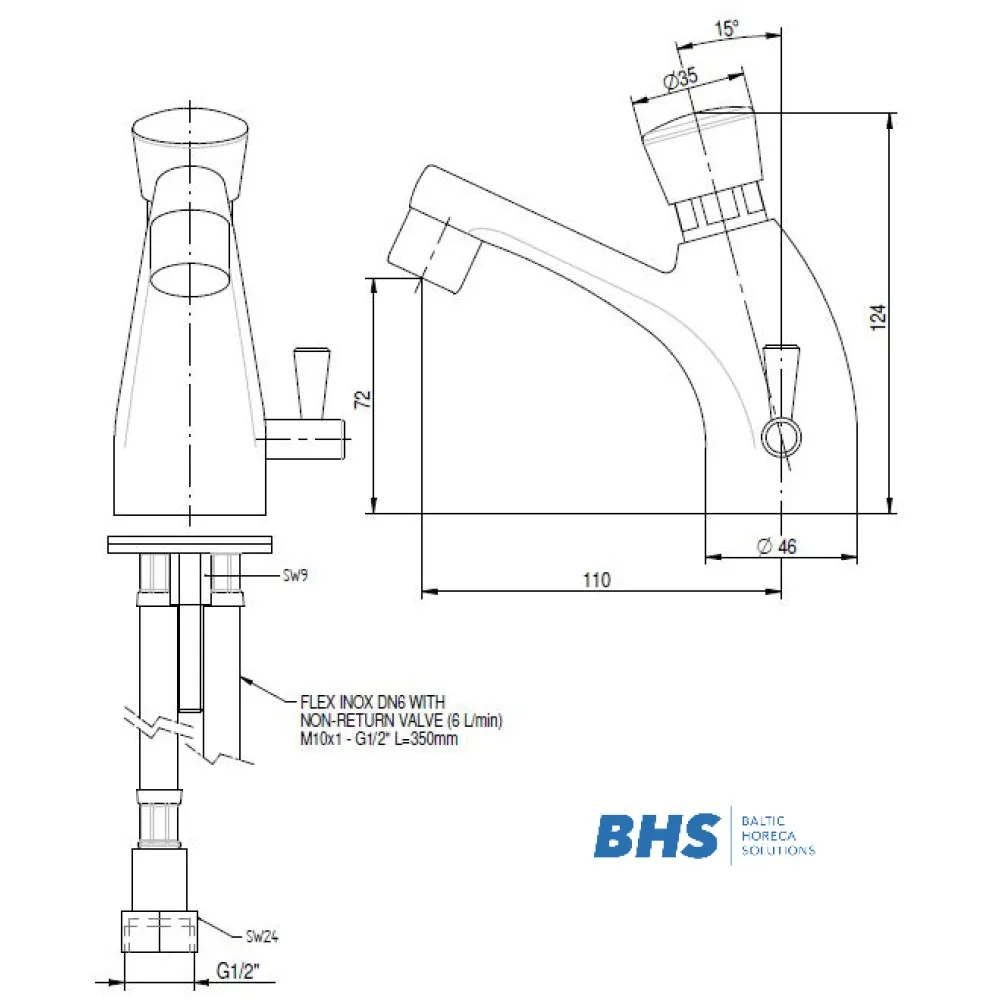 Modernus automatinis maišytuvas A002B