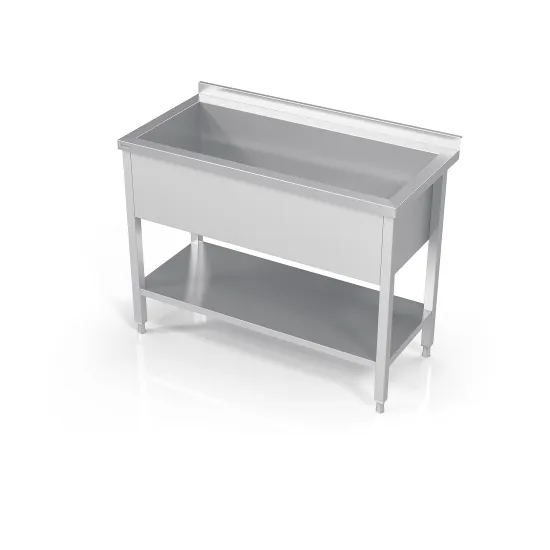 Puodų plautuvė su lentyna