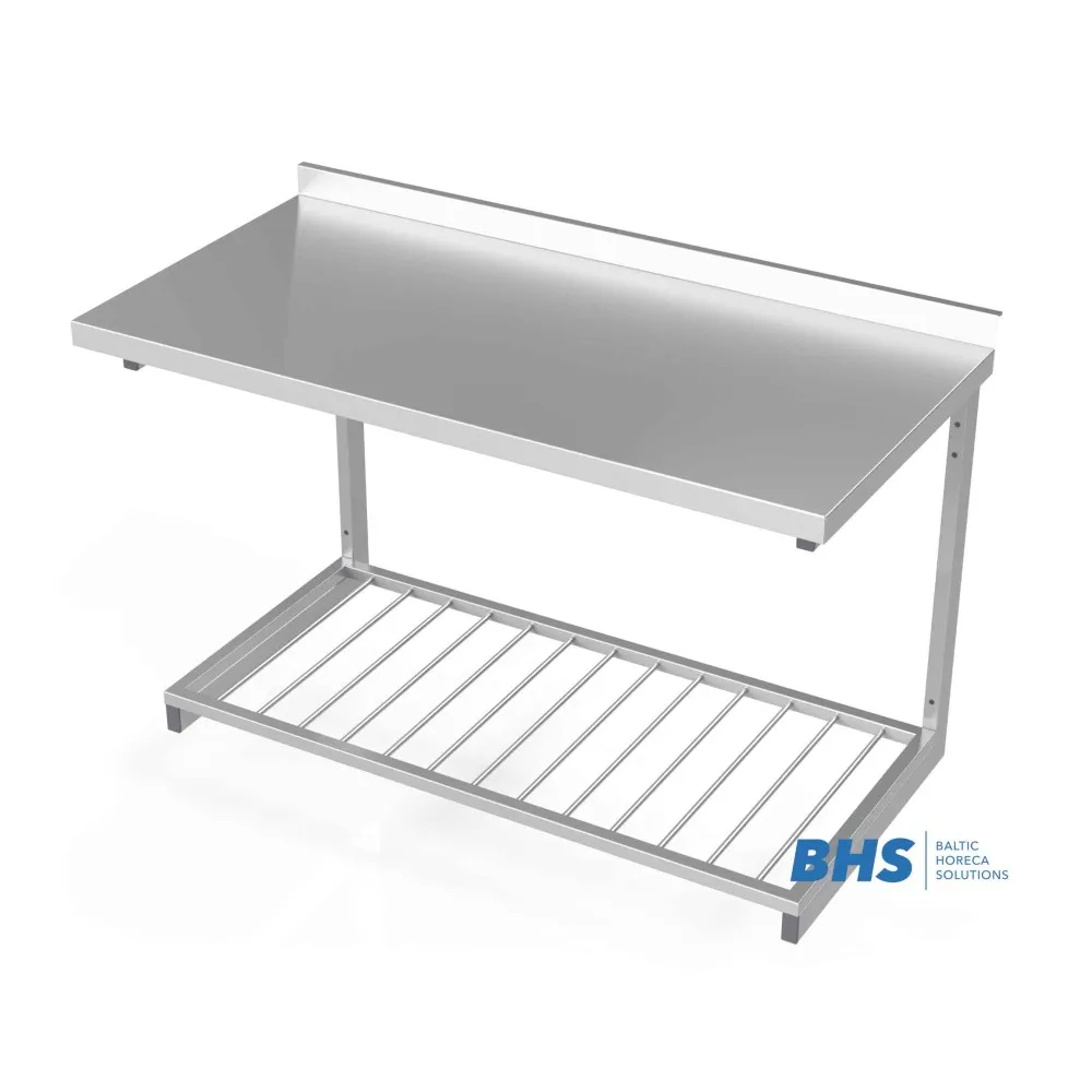 Wall-Installed Workstation with Grid Storage Shelf