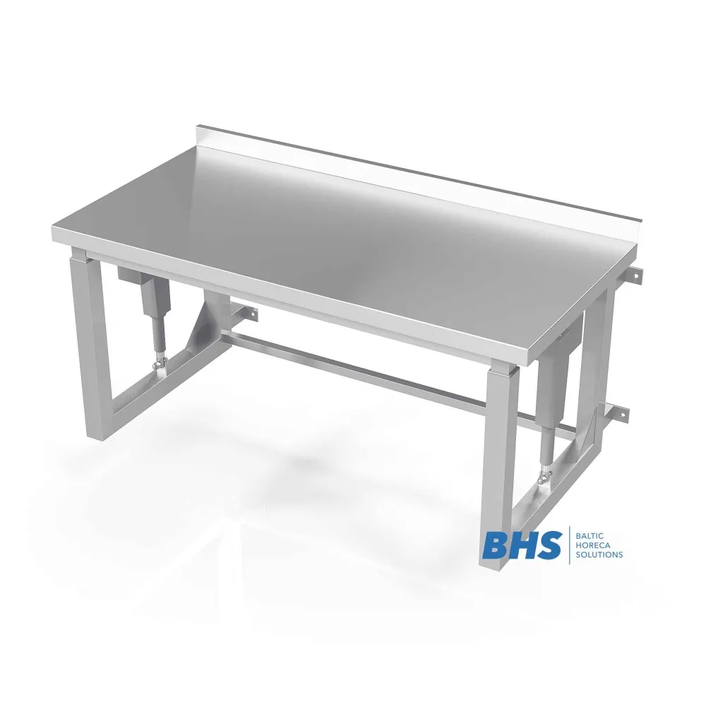 Adjustable Height Wall-Mount Table for Dynamic Workspaces
