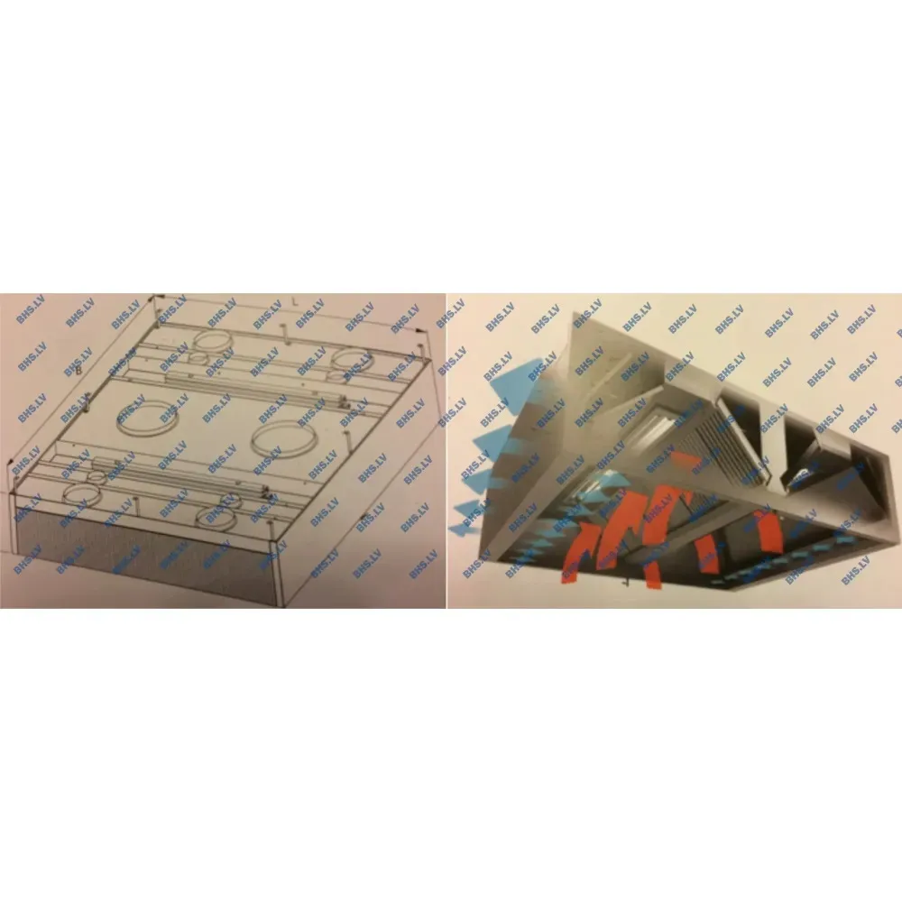 Hotte de cuisine avec jet d'air HFCD 1600