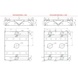 Hotte îlot avec jet d air et apport d air HFCD 1500
